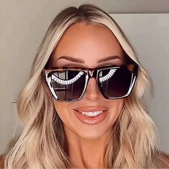 Oversized Square Cat Eye Sunglasses - Picture 5 of 5